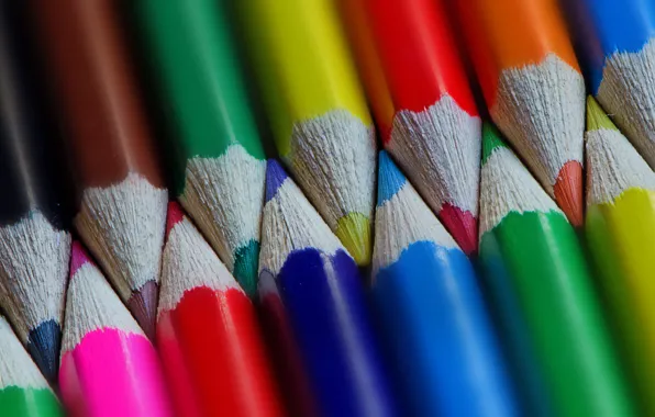 Macro, color, pencils