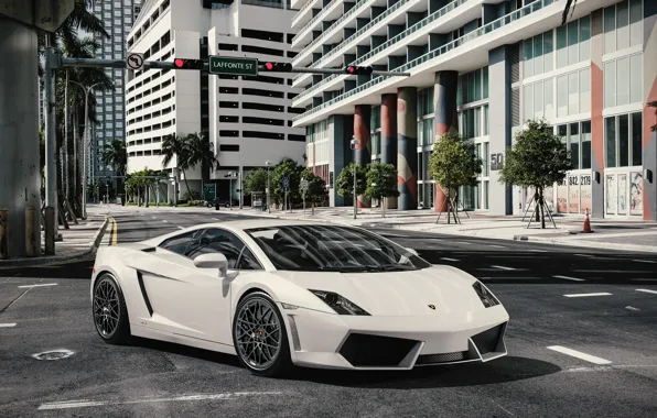 Picture Lamborghini, White, Lamborghini, Gallardo, Supercar, White, Supercar, LP550-4
