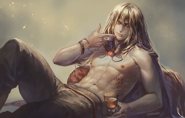 Sexy, anime, art, guy