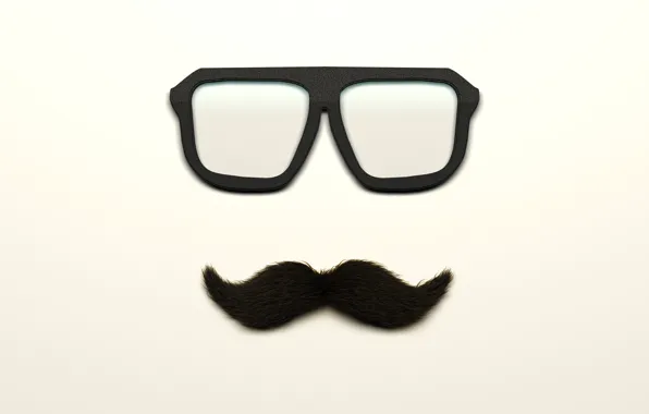 Wallpaper mustache, glasses, glass, moustache images for desktop