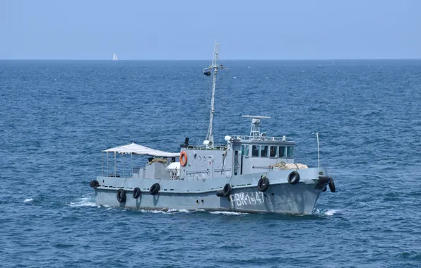 The black sea, Sevastopol, diving boat