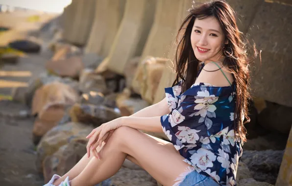 Picture summer, look, girl, face, smile, sweetheart, hair