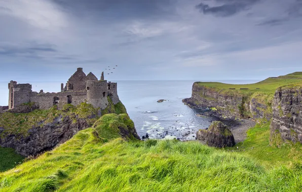 Northern Ireland, Northern Ireland, Antrim County, Dunluce Castle, County Antrim, Dunluce Castle