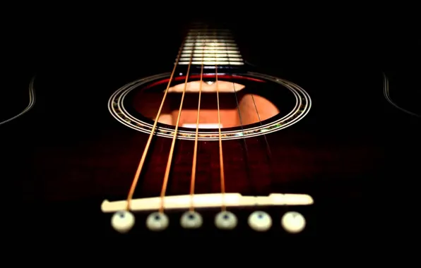 Macro, music, guitar, strings