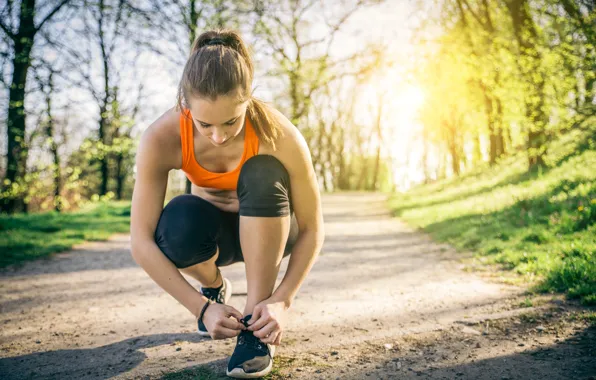 Picture Woman, running shoes, sportswear, outdoor activity