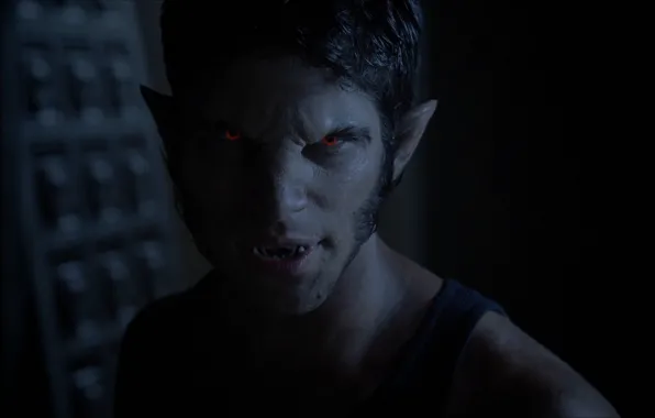 Picture eyes, look, actor, werewolf, red eyes, man, MTV, the cub
