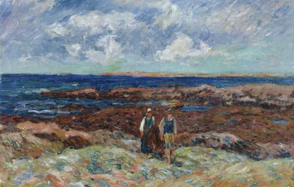 Picture landscape, picture, Henri Sea, Henry Moret, The Pointe de Ber Er Morz