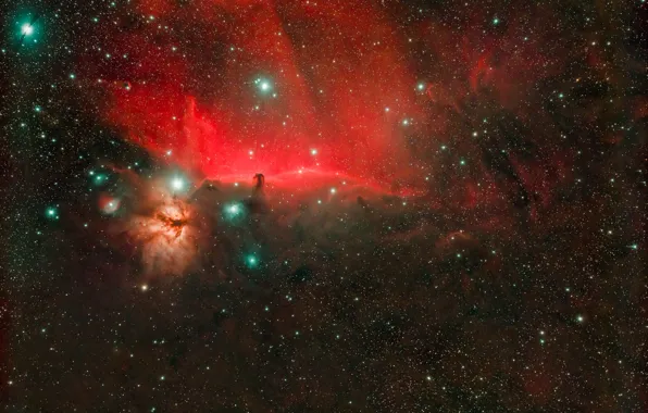 Picture space, Horse Head, NGC 2024, Nebula Torch