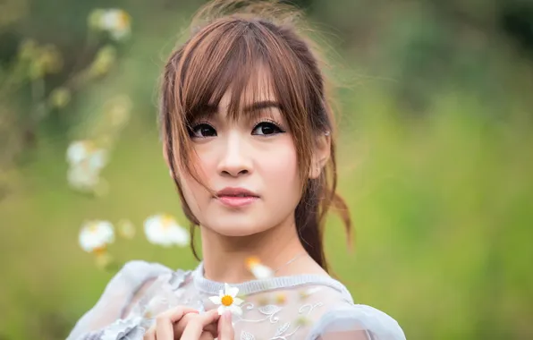 Girl, portrait, Asian