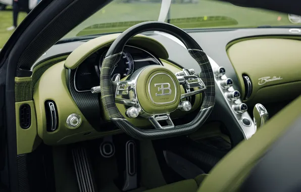 Coupe, interior, Bugatti, the wheel, Bugatti, the instrument panel, coupe, hypercar