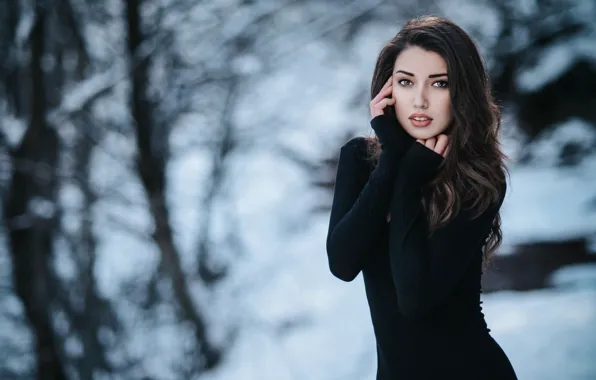 Picture look, girl, pose, figure, beautiful, bokeh, Nurettin Yildirim, Gaye Karaca