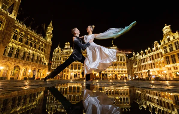 Home, Night, Dance, Brussels, Two, Male, Woman, Dance