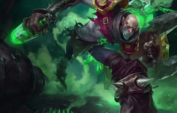 The game, art, champion, sixmorevodka studio, Singed - League of Legends