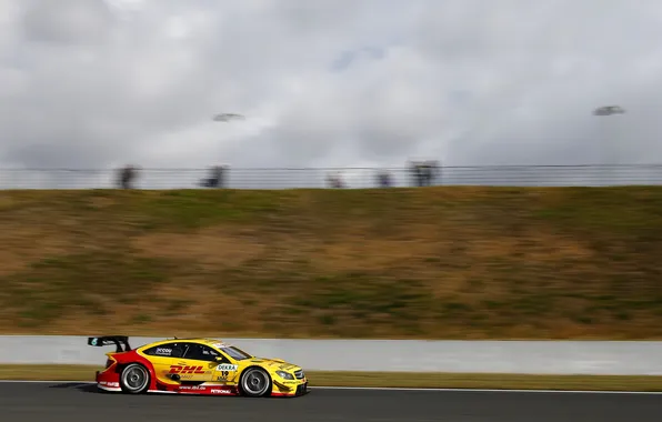 Mercedes-Benz, Auto, Yellow, Sport, Tuning, Race, DTM, In Motion