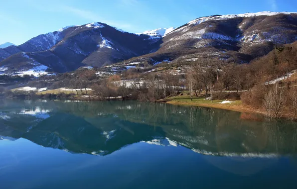 Mountains, nature, river, hills