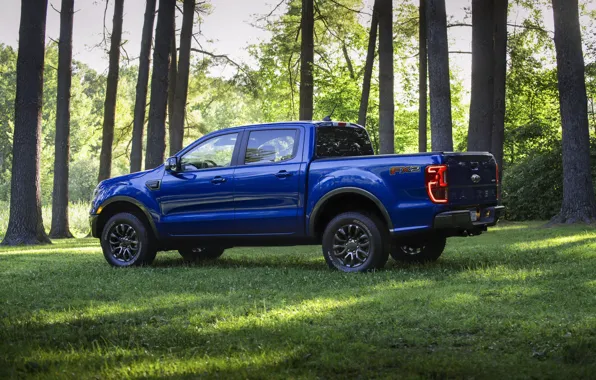 Blue, Ford, side view, pickup, Ranger, 2019, FX2 Package