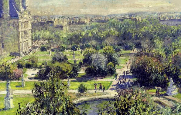 Landscape, picture, Tuileries, Claude Monet