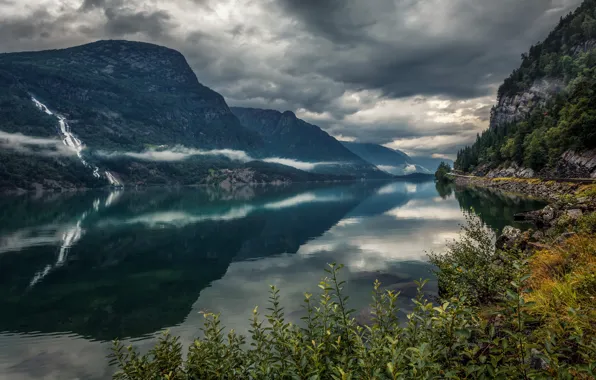 Picture landscape, mountains, clouds, nature, lake, Alexander the Silent