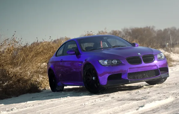 BMW, Purple, tuning, Chrome