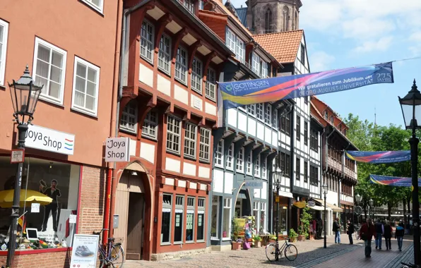 The city, Germany, Street, Building, Germany, Street, Göttingen, Gottingen