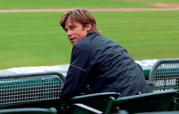 Brad Pitt, Wallpaper, Man, Moneyball, Movie, Film, Human, Look