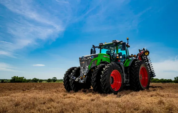 Picture field, the sky, tractor, wheel, Fendt, 942, Vario