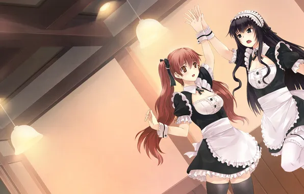 Girls, gesture, art, embarrassment, tokyo babel, maids