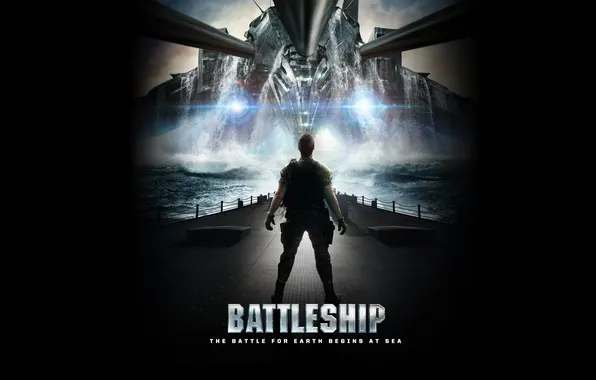Ship, battle, aliens, sea, battleship