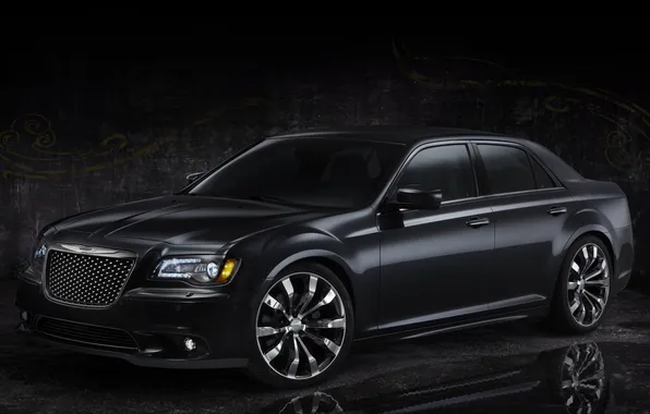 Picture reflection, black, concept, the concept, Chrysler, twilight, the front, 300