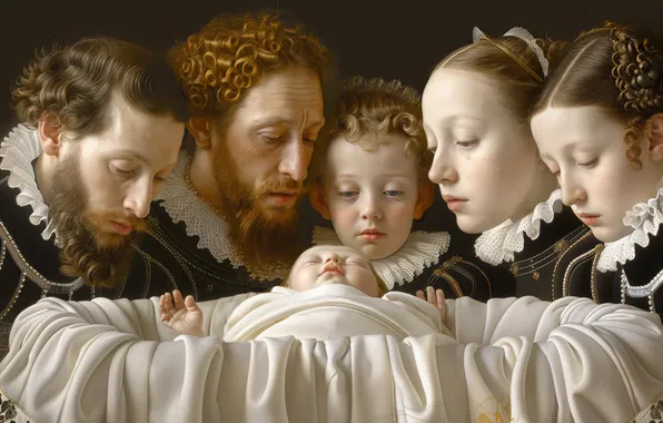 People, child, baby, AI art, neural network