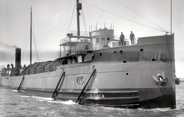 Picture retro, ship, steamer, USA