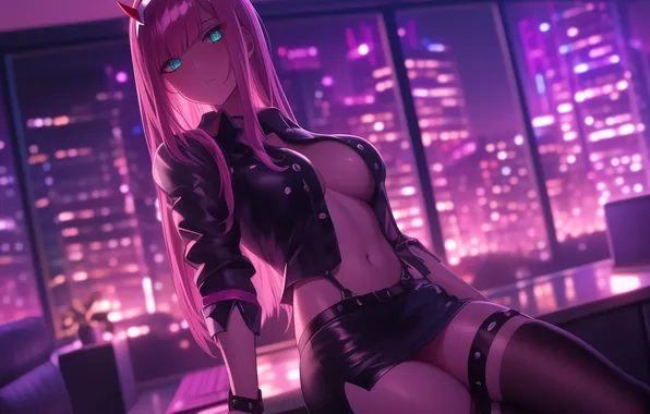 Art, wallpaper, 18+, darling in the franxx, zero two, cute in France, Zero tu