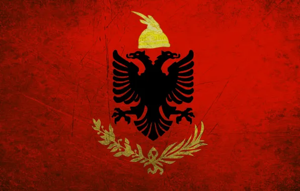 Freedom, crown, eagle, Albania