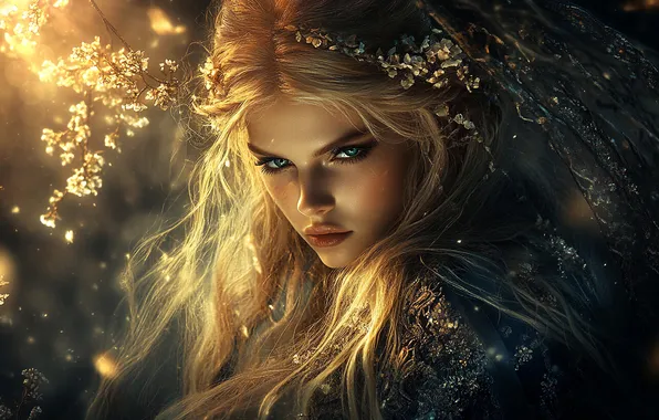 Look, girl, fantasy, image, Princess, AI art, neural network
