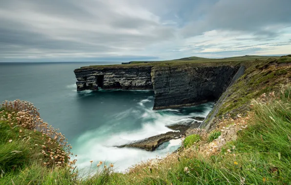 Sea, mountains, rocks, shore