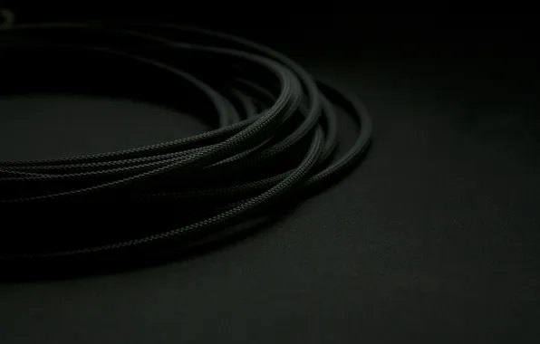Picture minimalism, black background, cord, 1920x1200, minimal walls, Black color