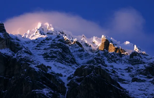 Picture snow, mountains, Italy, Italy, Trentino-Alto Adige, Brennero, Val di Fleres