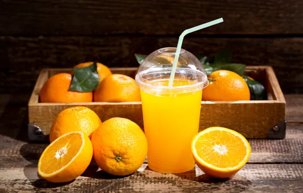 Picture glass, orange, shadow, juice, citrus, juice, box, fresh
