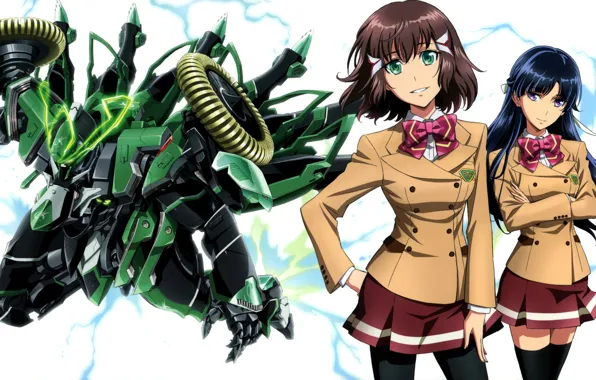 Picture form, schoolgirl, friend, combat robot, kakumeiki valvrave, saki rukino, shouko sashinami