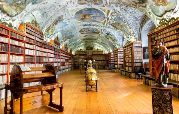 Picture Prague, Czech Republic, library, Strahov monastery