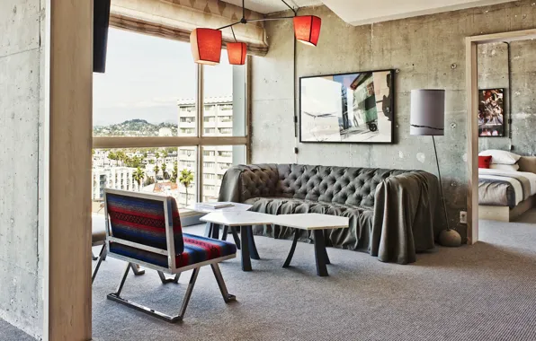 Design, style, interior, Los Angeles, bedroom, Los Angeles, living room, California