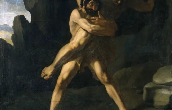 Francisco de Zurbaran, 1634, Cycle of Hercules, The struggle of Hercules with Antaeus