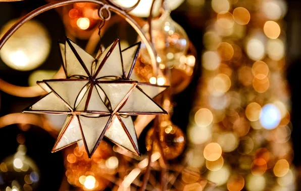 Winter, light, lights, toy, star, New Year, Christmas, garland
