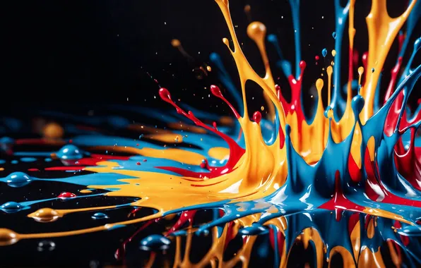 Drops, squirt, paint, color