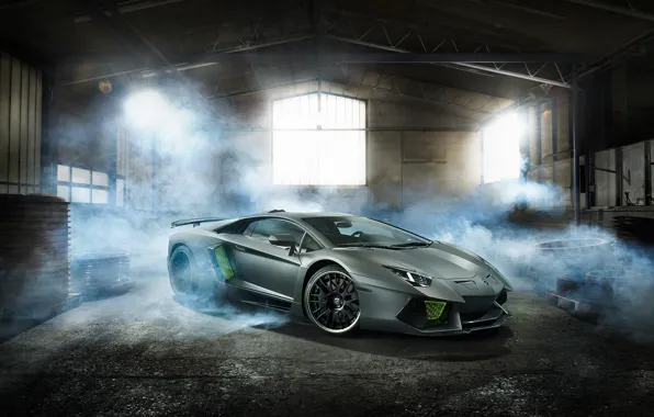 Picture Lamborghini, Green, Smoke, LP700-4, Aventador, Limited, HAMANN