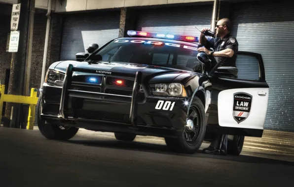 Picture police, Dodge, Dodge, Charger, the charger, Law Enforcement, Pursuit, flashing beacons