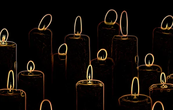 Picture background, color, candles