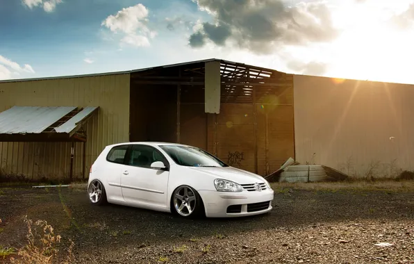 Picture white, white, Golf, golf, Volkswagen, Volksvagen, stance, mk5