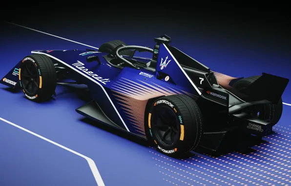 Maserati, side view, rear view, racing car, Tipo, 2023, Folgore, Maserati Type Folgore