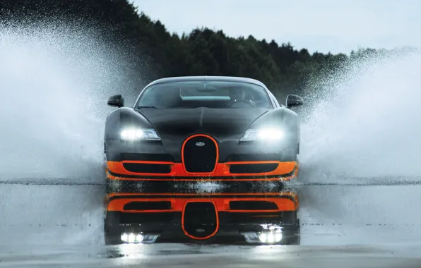 Picture wet, water, sport, splash, veyron, sport, bugatti, wet